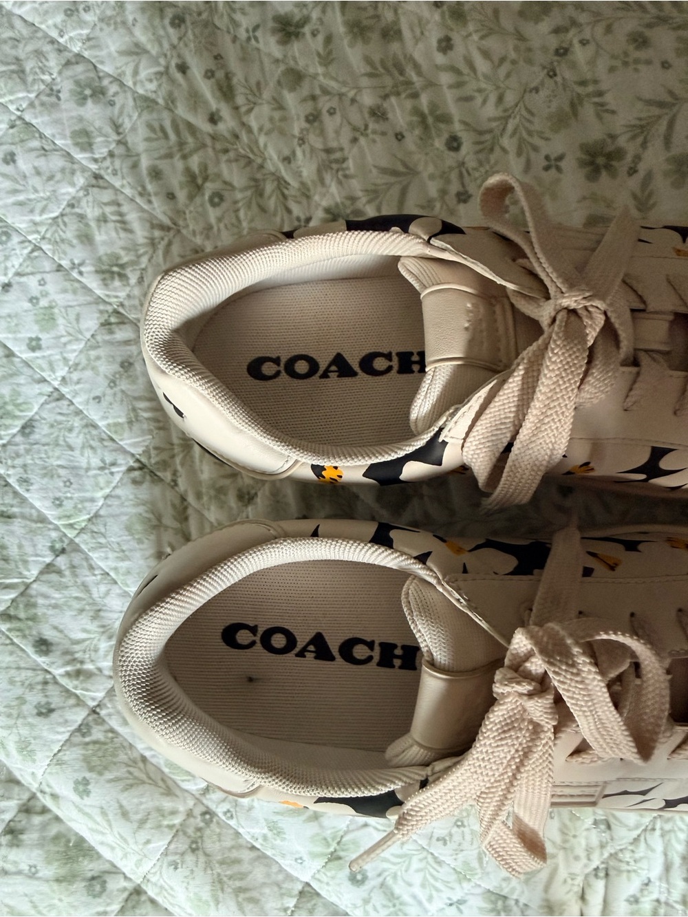 🌸 COACH Lowline Low Top Leather Sneakers (Dramatic Daisy Print) 🌸 - Picture 12 of 15